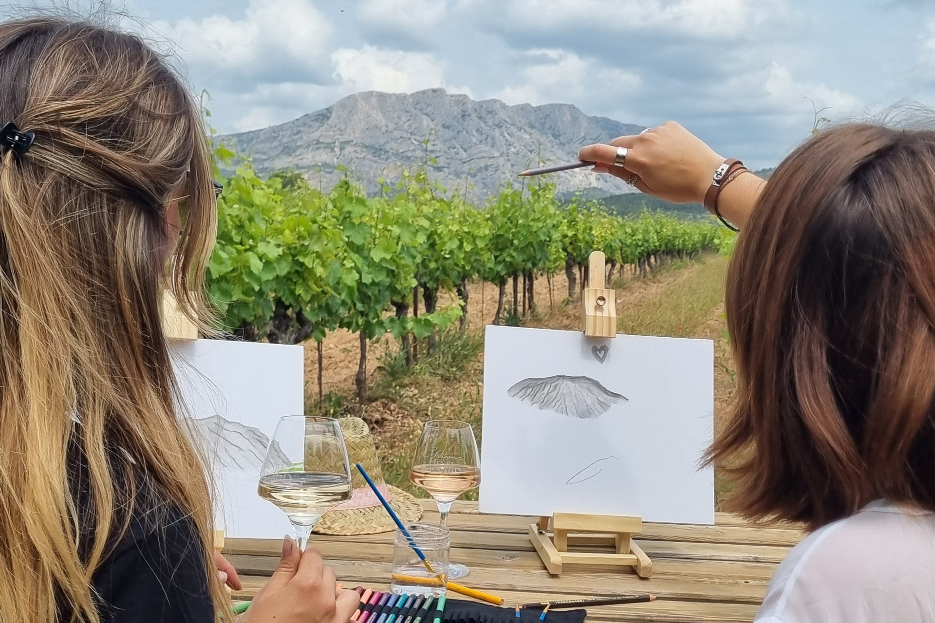Peinture dans les vignes